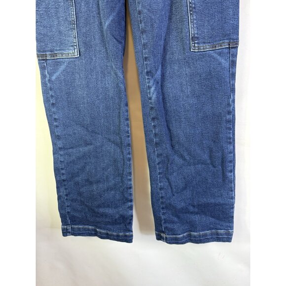 Judy Blue Wide Leg Jeans Baggy Cargo Pocket - Picture 2 of 9